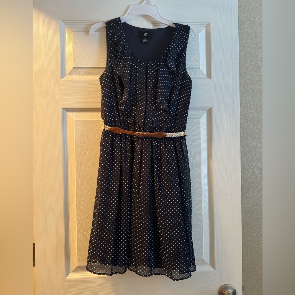 Blue & White Polkadot Dress